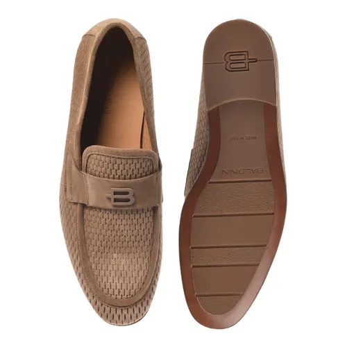 Perforated Suede Loafer - Baldinini - Modalova