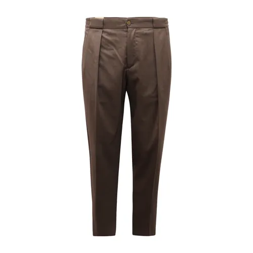 Wool Blend Portobellos Trousers - Briglia - Modalova