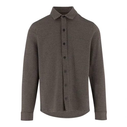 Camisa de Mezcla de Algodón Texturizado - Vince - Modalova