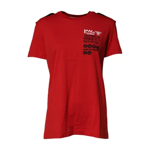 Red Graphic Tee Short Sleeve - Dolce & Gabbana - Modalova