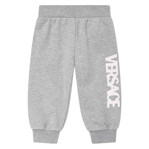 Luxury Damier Logo Joggers in Grey - Versace - Modalova
