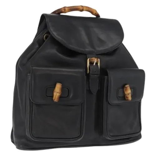 Pre-owned Leather Backpack - Gucci Vintage - Modalova