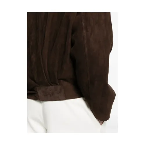 Zip-Front Leather Jacket - Simonetta Ravizza - Modalova