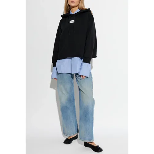Felpa con cappuccio - MM6 Maison Margiela - Modalova