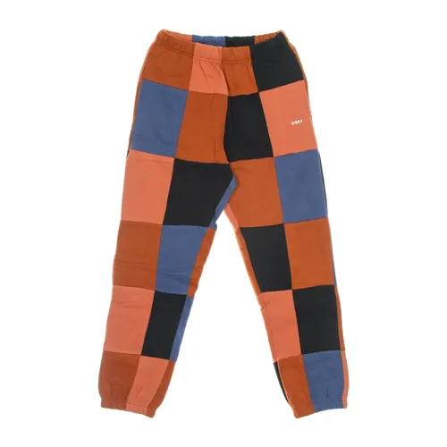 Patchwork Fleece Sweatpants with Pockets - Obey - Modalova