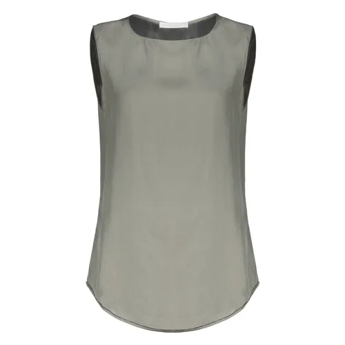 Silk Top with Micro Beads - Fabiana Filippi - Modalova