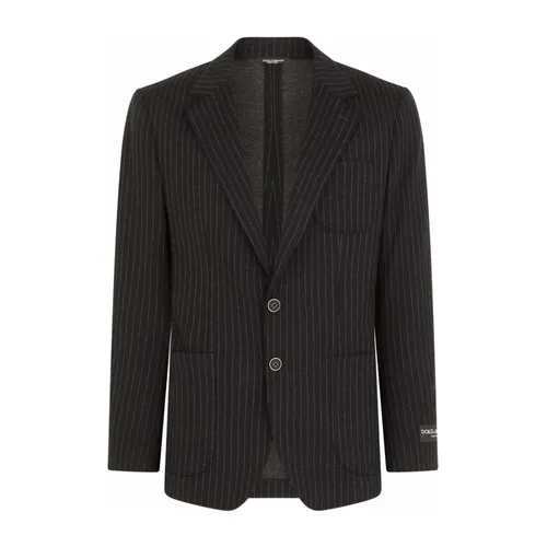 Striped Jersey Blazer in Black - Dolce & Gabbana - Modalova