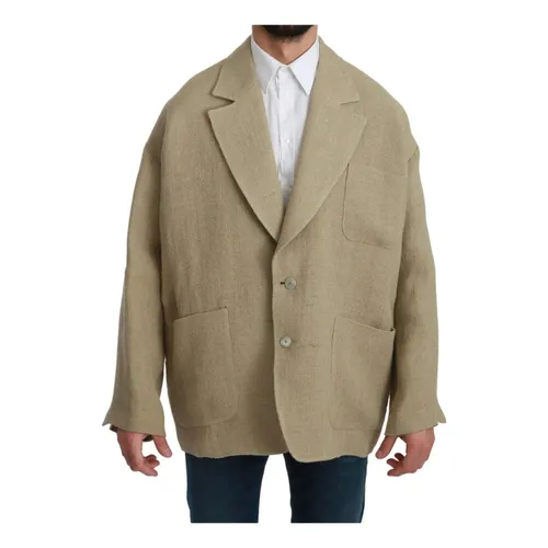 Beige Oversize Blazer - Dolce & Gabbana - Modalova