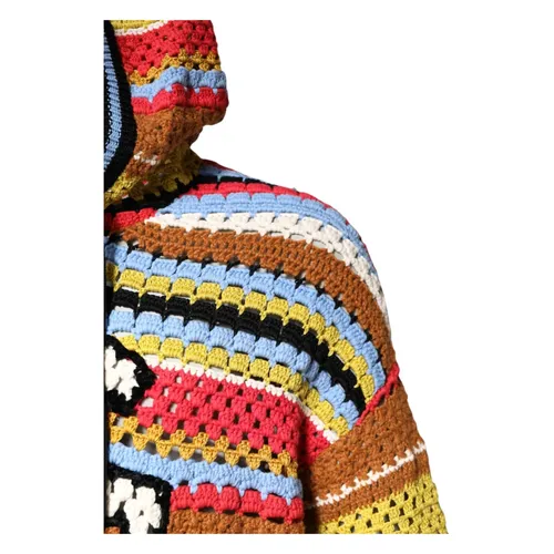 Multicolor Hooded Pullover Sweater - Dolce & Gabbana - Modalova