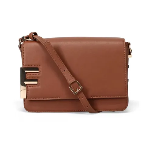 Brown Shoulder Bag with Adjustable Strap - Fracomina - Modalova