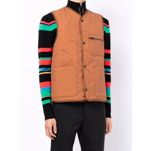 Rust Brown Quilted Wave Gilet - Paul Smith - Modalova