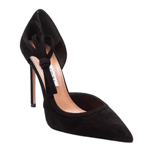 Black Suede Pointed-Toe Pumps - Aquazzura - Modalova