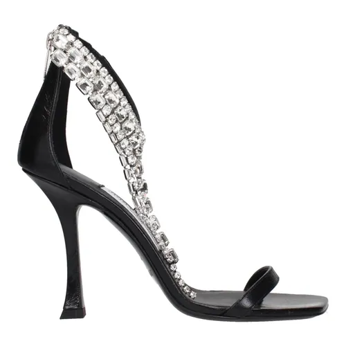 Sandali con tacco a spillo in pelle nera - Jimmy Choo - Modalova