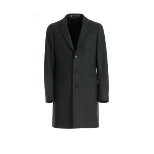 Green Wool Coat with Subtle Pattern - PS By Paul Smith - Modalova