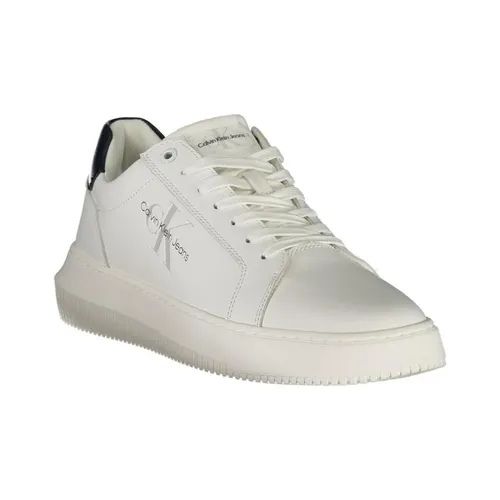 White Polyester Sneaker Casual Style - Calvin Klein - Modalova