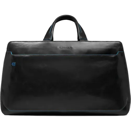 Black Suitcase Blue Square Line - Piquadro - Modalova