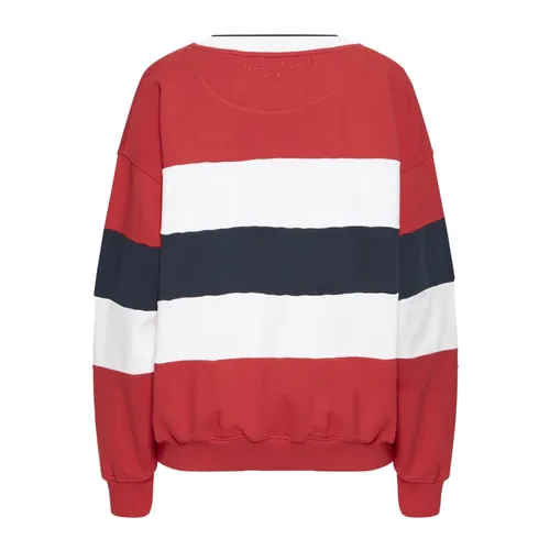 Red Sweatshirt with Stripes and Text - Ball - Modalova