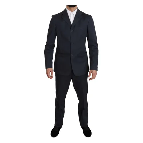 Two Piece 3 Button Cotton Solid Suit - Romeo Gigli - Modalova