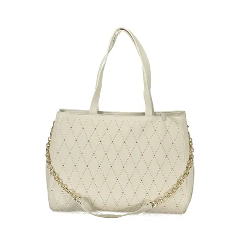 White Handbag with Chain Shoulder Strap - Valentino by Mario Valentino - Modalova