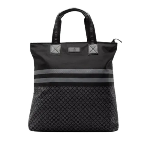 Pre-owned Printed Nylon Tote - Gucci Vintage - Modalova