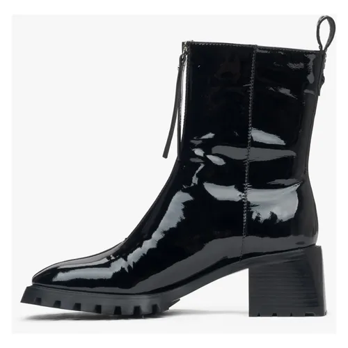 Black Ankle Boots with Low Heel - Estro - Modalova