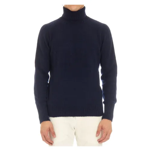 Blue Wool Sweater Dolcevita Style - Drumohr - Modalova