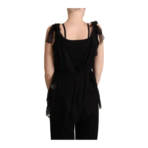 Silk Blend Lace Camisole Top - Dolce & Gabbana - Modalova