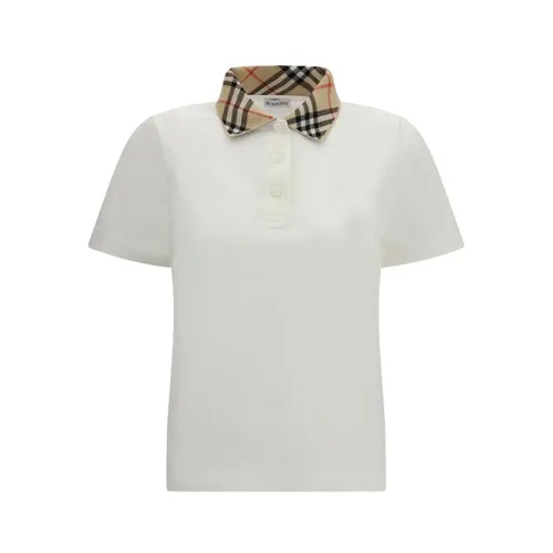 Cotton Polo Shirt with Button Placket - Burberry - Modalova