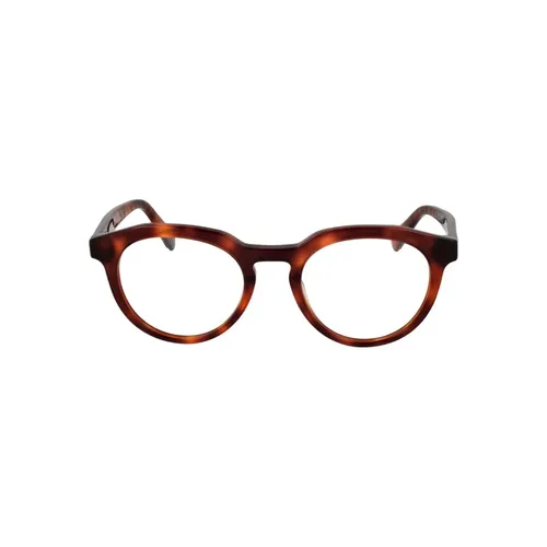 Brown Round Optical Frames for Men - Guess - Modalova
