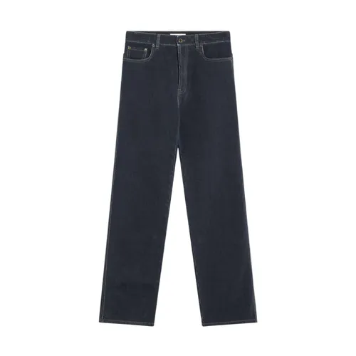 Flocked Denim Jeans - Miu Miu - Modalova