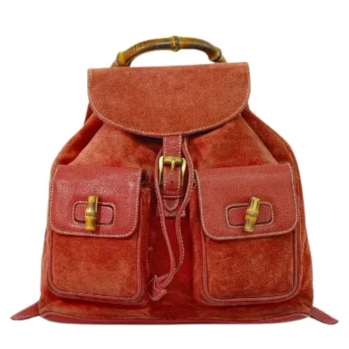 Pre-owned Vintage Suede Backpack - Gucci Vintage - Modalova