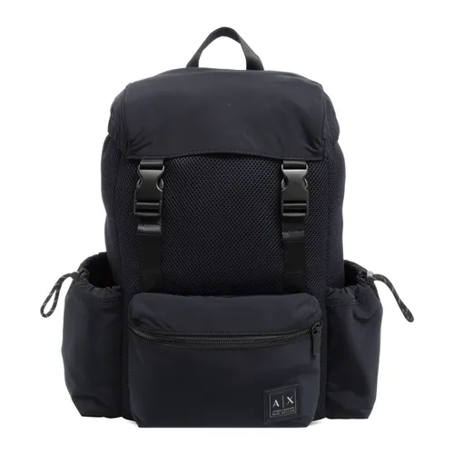 Stylish Zip Closure Plain Backpack - Armani Exchange - Modalova