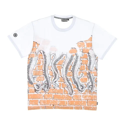 White Men's Tee with Logo - Octopus - Modalova