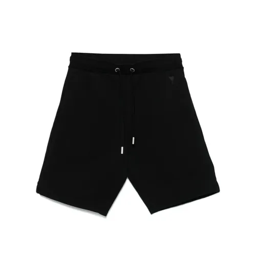 Black Dyed Jersey Shorts with Ami de Coeur Motif - Ami Paris - Modalova