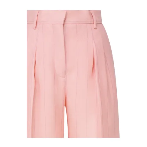 Pink Linen Blend Trousers - Andamane - Modalova