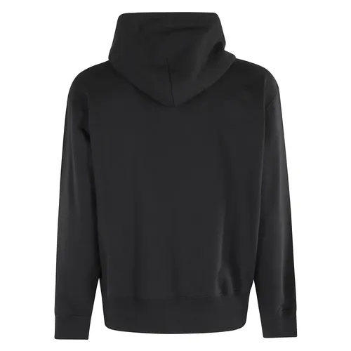 Felpa nera con cappuccio e logo frontale - Diesel - Modalova