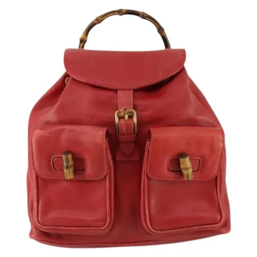 Pre-owned Leather Backpack - Gucci Vintage - Modalova