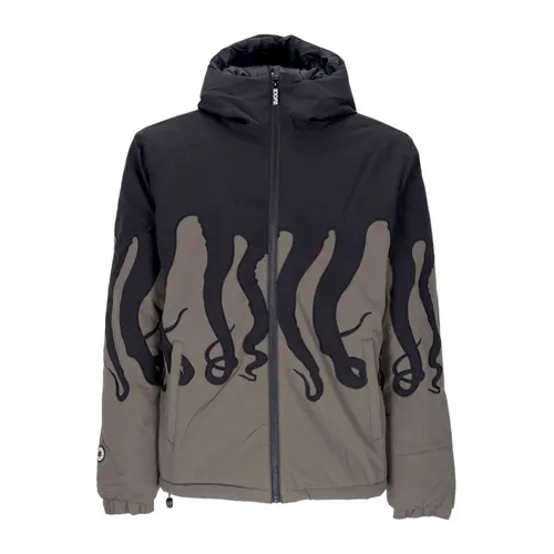 Army Layer Puffer Jacket with Hood - Octopus - Modalova
