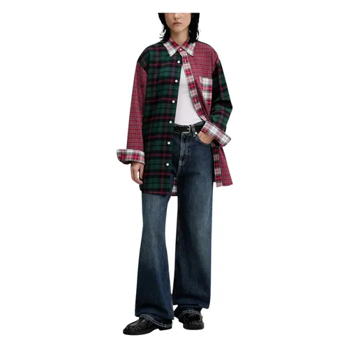 Tartan Patchwork Oversized Shirt - Tommy Jeans - Modalova