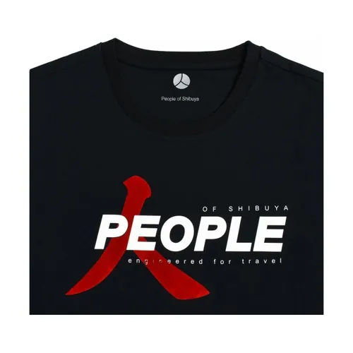 Navy Blue Short-Sleeved T-Shirt - People of Shibuya - Modalova