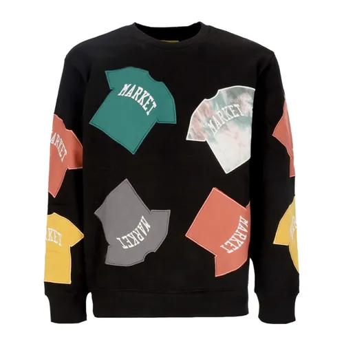 Black Crewneck Sweatshirt with Patch - Market - Modalova