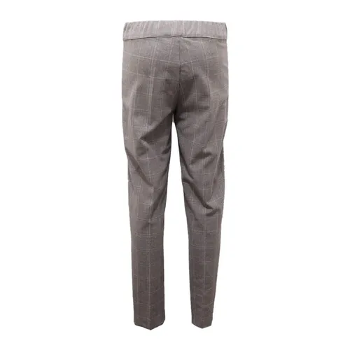 Wool Trousers Flannel Check Granite - D.Exterior - Modalova