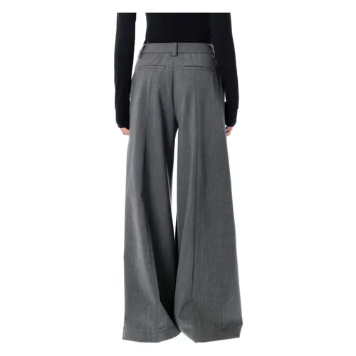 Wide-Leg Wool Blend Trousers - TheLatest - Modalova