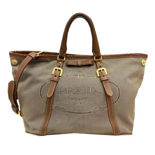 Pre-owned Canvas Tote Bag - Prada Vintage - Modalova