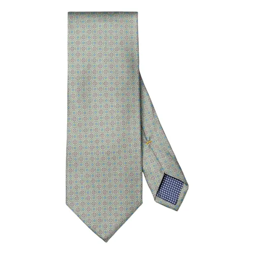 Green Silk Tie with Subtle Pattern - Eton - Modalova