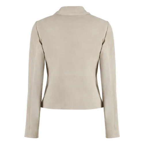 Leather Jacket with Zip Closure - Moorer - Modalova