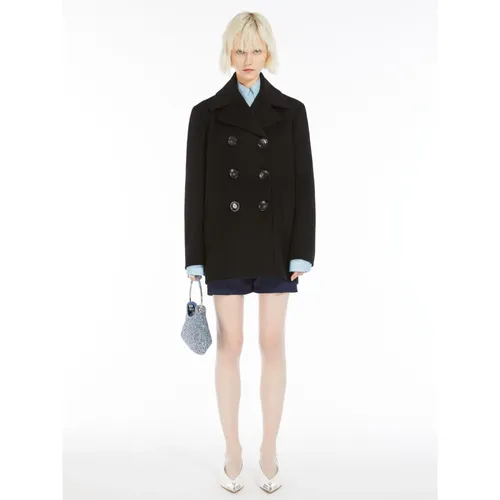 High-waisted Wool Blend Canvas Shorts - Sportmax - Modalova