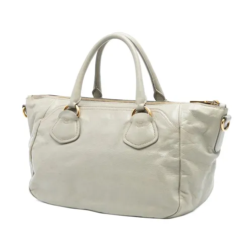 Pre-owned Leather Top Handle Bag - Prada Vintage - Modalova