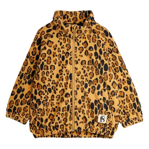 Girls Leopard Zip Up Top in Brown - Mini Rodini - Modalova
