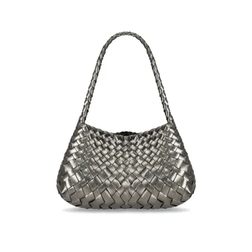 Silver Metallic Woven Mini Shoulder Bag - Dragon Diffusion - Modalova